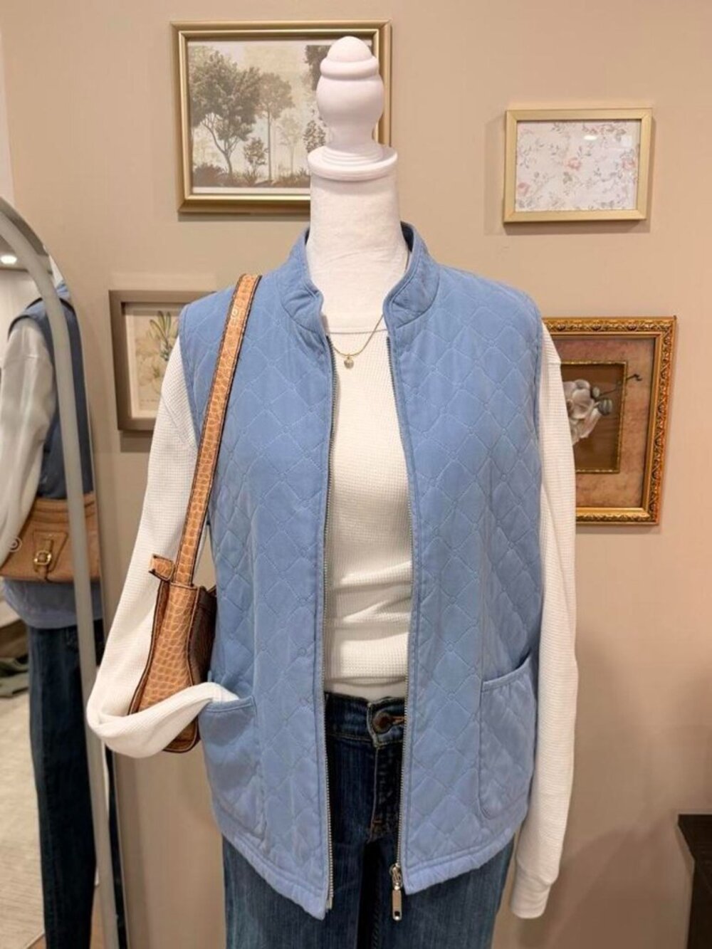 Tradition Country Collection Blue Quilted Vest🫐